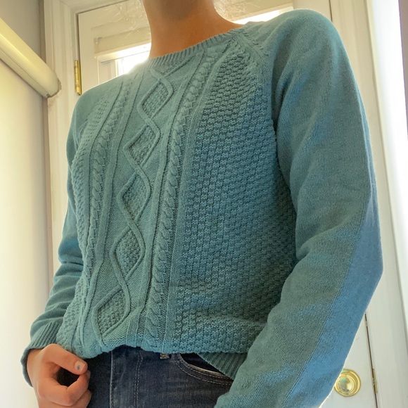 Chaps Blue cable knit sweater - Picture 5 of 5